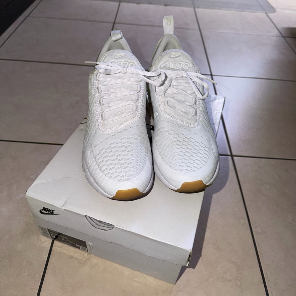 Nike Men’s White and Gum Air Max Shoes